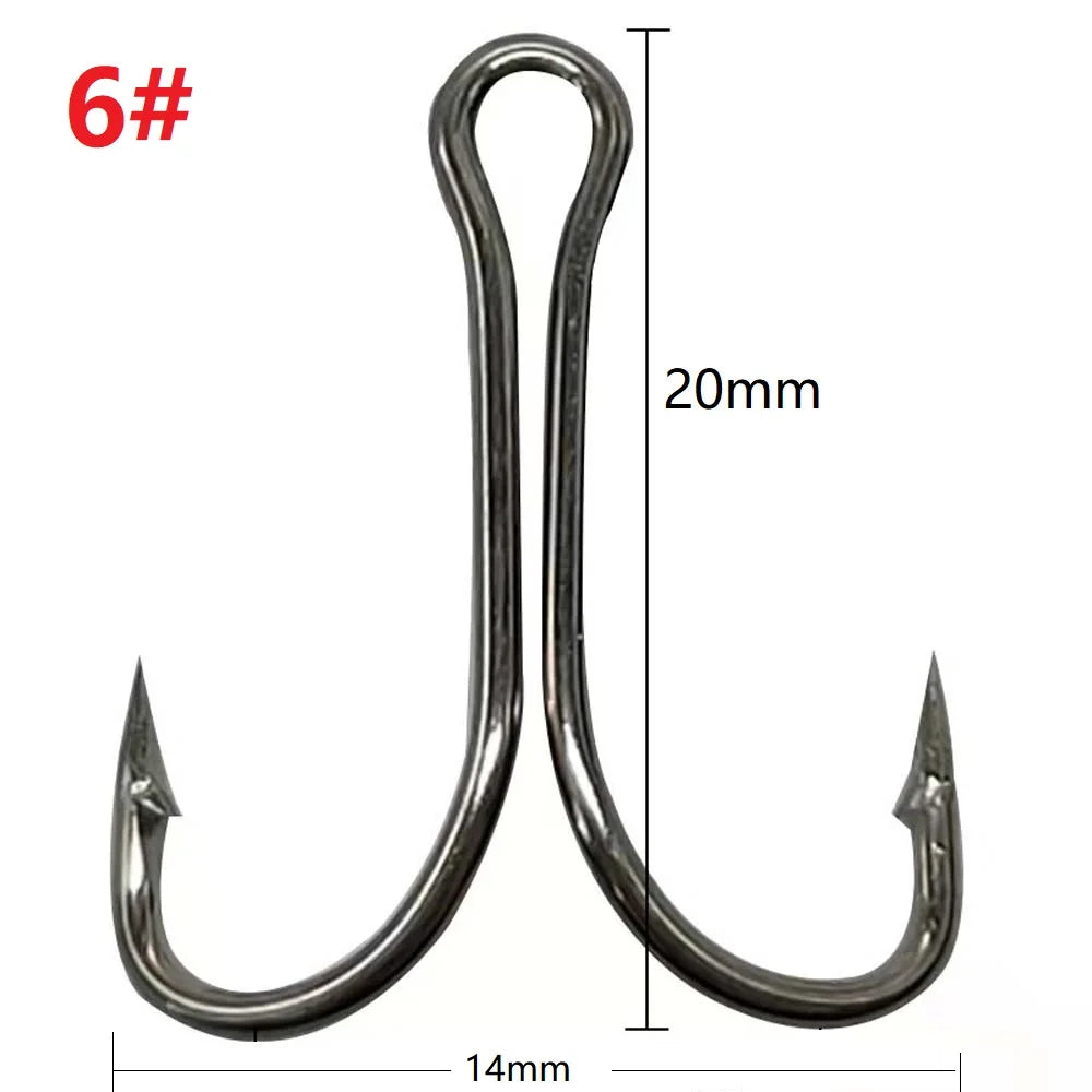 Reel Nauti Long Shank Double (Duple) Fishing Hooks – Weedless Soft Lure Hooks (10pcs)