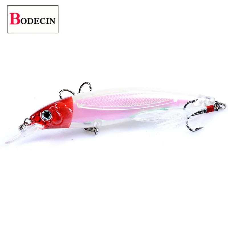 BODECIN Jerk bait 3D eye Minnow Fishing Lure
