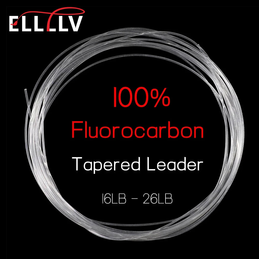 Ellllv Fluorocarbon Leader &amp; Tippet – 9FT Slow Sinking Fly Fishing Leader (16lb-22lb)
