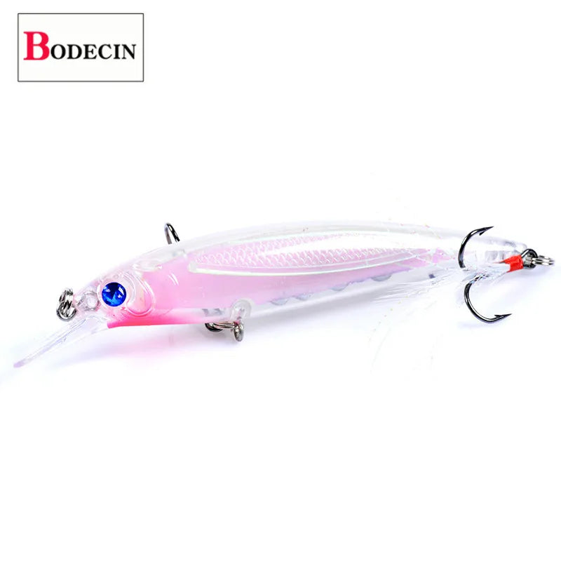 BODECIN Jerk bait 3D eye Minnow Fishing Lure
