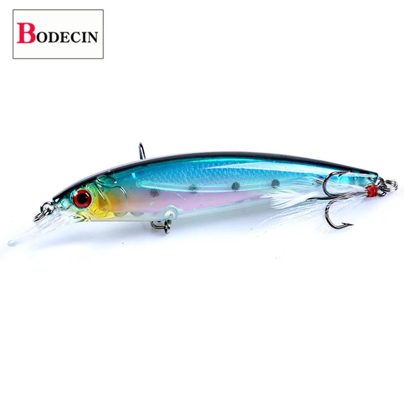 BODECIN Jerk bait 3D eye Minnow Fishing Lure