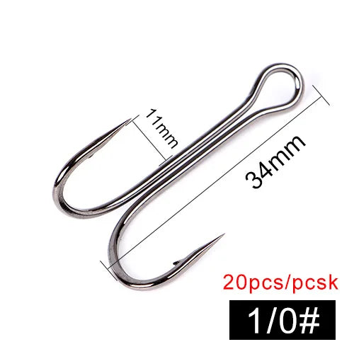 FTK Double Fishing Lure Hooks – High Carbon Steel Duple Hooks