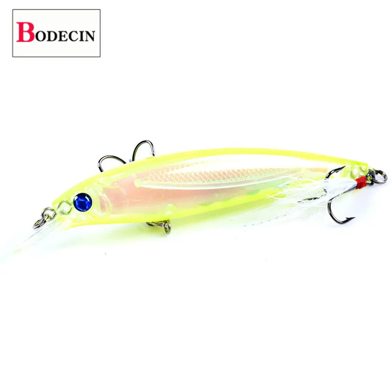 BODECIN Jerk bait 3D eye Minnow Fishing Lure