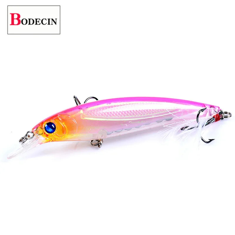 BODECIN Jerk bait 3D eye Minnow Fishing Lure
