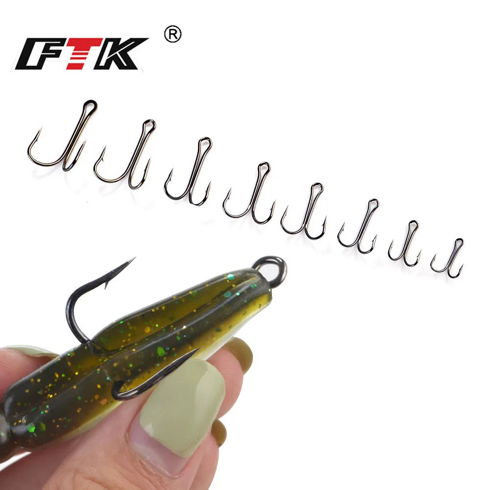 FTK Double Fishing Lure Hooks – High Carbon Steel Duple Hooks