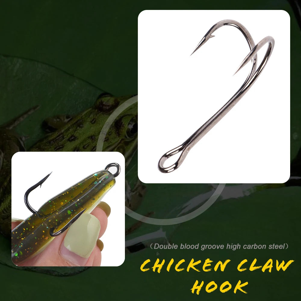 FTK Double Fishing Lure Hooks – High Carbon Steel Duple Hooks