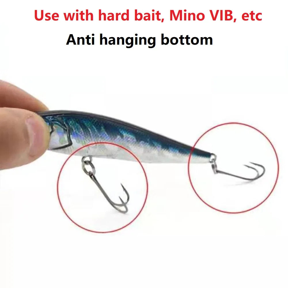 Reel Nauti Long Shank Double (Duple) Fishing Hooks – Weedless Soft Lure Hooks (10pcs)