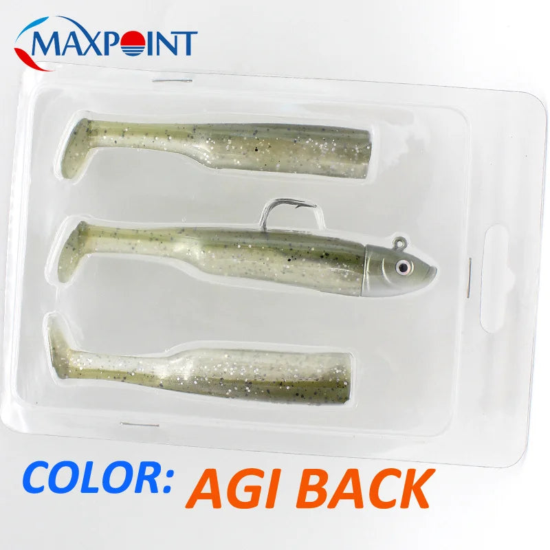 Max Point Paddle Tail Swimbait Jig Set – 11.5 cm Soft Bait Kit