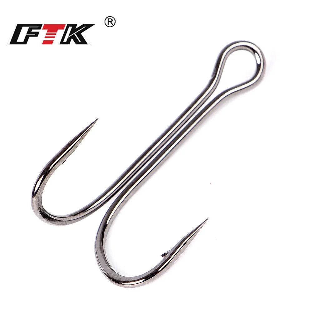 FTK Double Fishing Lure Hooks – High Carbon Steel Duple Hooks