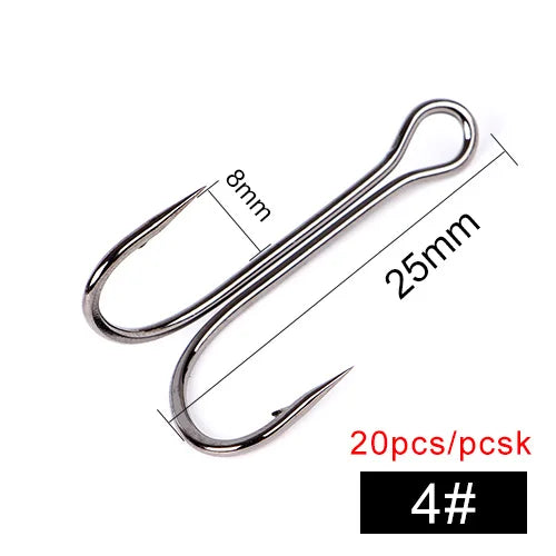 FTK Double Fishing Lure Hooks – High Carbon Steel Duple Hooks