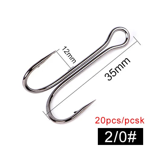 FTK Double Fishing Lure Hooks – High Carbon Steel Duple Hooks