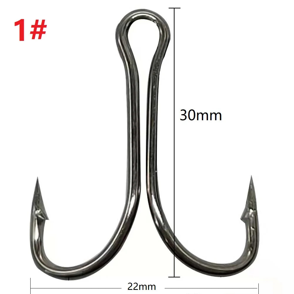 Reel Nauti Long Shank Double (Duple) Fishing Hooks – Weedless Soft Lure Hooks (10pcs)