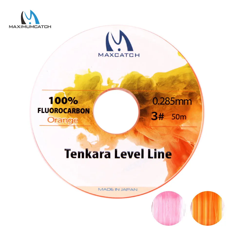 Maximumcatch Tenkara Level Line 30M 2.5#/3.0# Fluorocarbon Pink Tenkara Fly Fishing Line