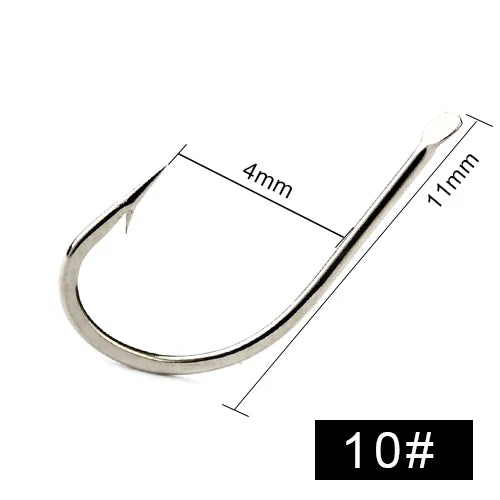 FISH KING High Carbon Steel Barbed Fishing Hooks
