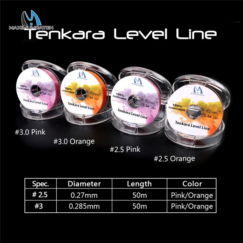 MAXIMUMCATCH Tenkara Level Line – 50M Floating Fly Fishing Line (2.5#)