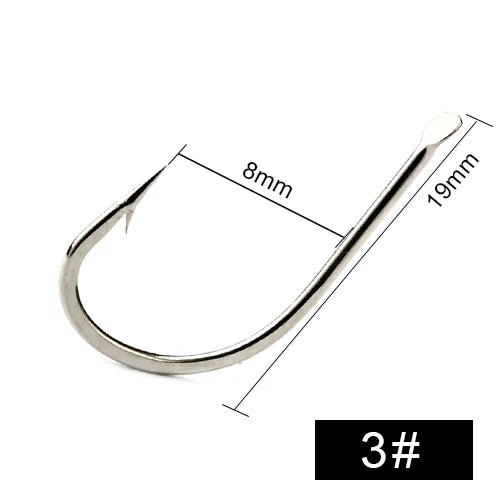 FISH KING High Carbon Steel Barbed Fishing Hooks