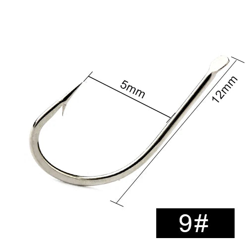 FISH KING High Carbon Steel Barbed Fishing Hooks
