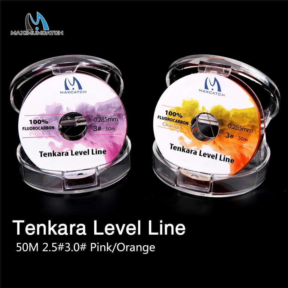 Maximumcatch Tenkara Level Line 30M 2.5#/3.0# Fluorocarbon Pink Tenkara Fly Fishing Line