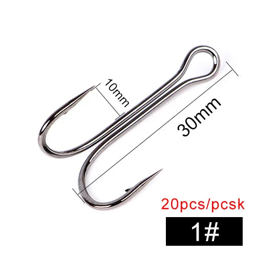FTK Double Fishing Lure Hooks – High Carbon Steel Duple Hooks