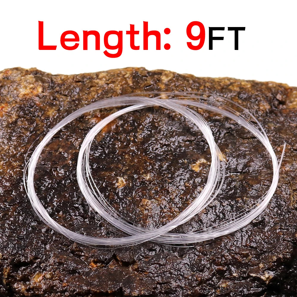 Ellllv Fluorocarbon Leader &amp; Tippet – 9FT Slow Sinking Fly Fishing Leader (16lb-22lb)