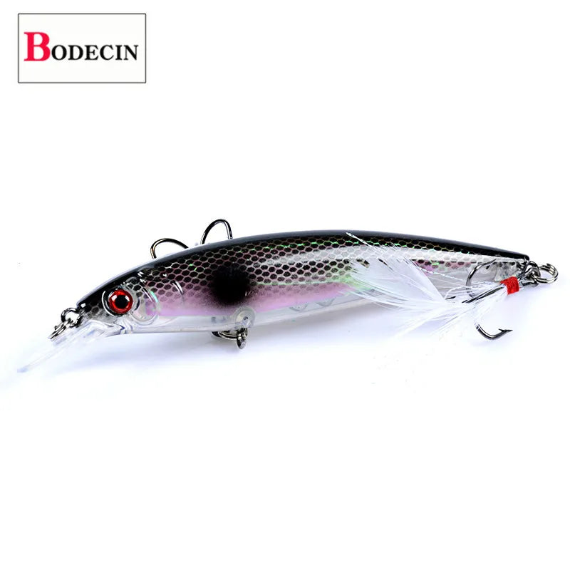 BODECIN Jerk bait 3D eye Minnow Fishing Lure
