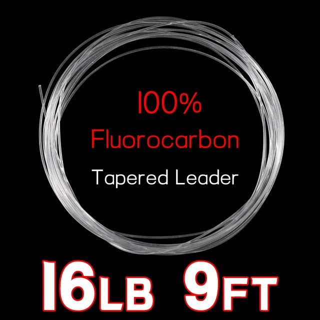 Ellllv Fluorocarbon Leader &amp; Tippet – 9FT Slow Sinking Fly Fishing Leader (16lb-22lb)