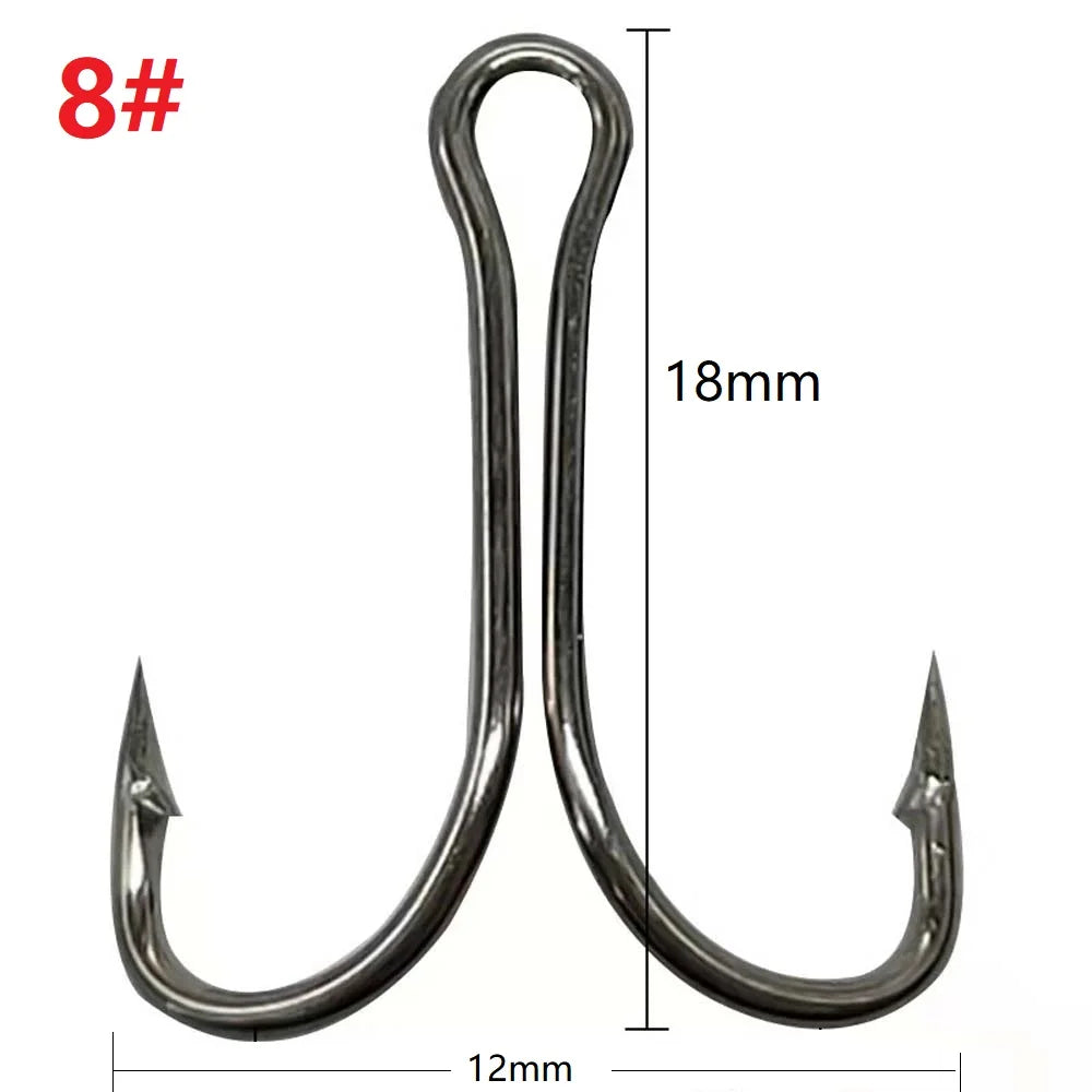 Reel Nauti Long Shank Double (Duple) Fishing Hooks – Weedless Soft Lure Hooks (10pcs)