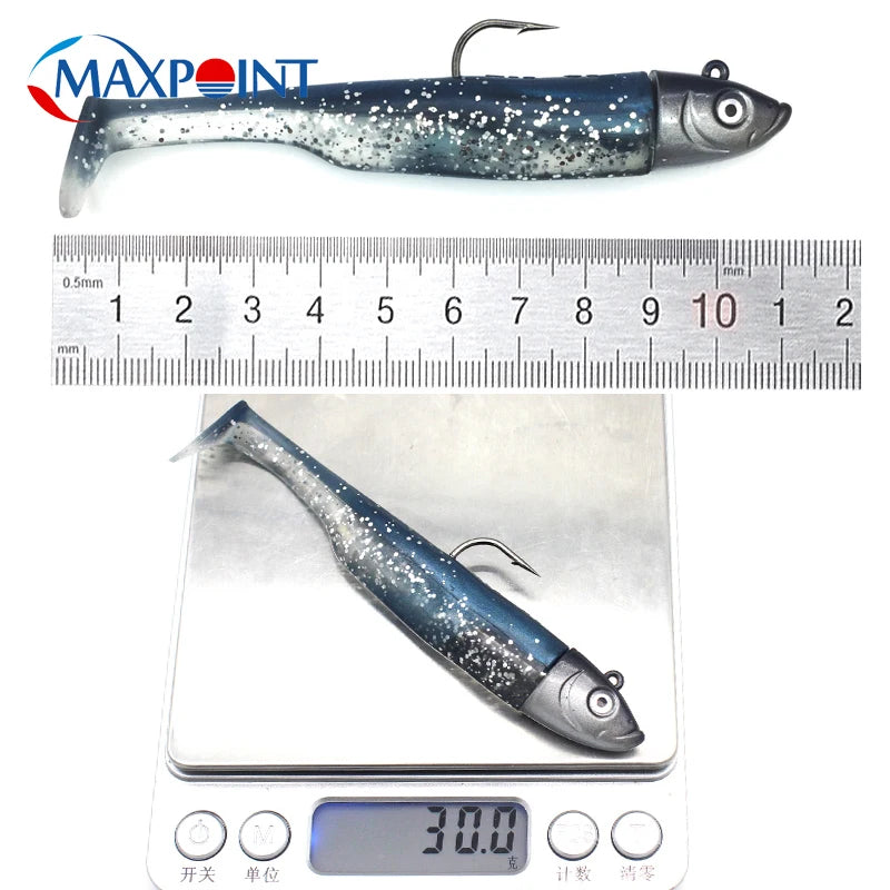 Max Point Paddle Tail Swimbait Jig Set – 11.5 cm Soft Bait Kit
