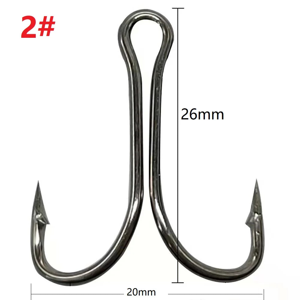 Reel Nauti Long Shank Double (Duple) Fishing Hooks – Weedless Soft Lure Hooks (10pcs)