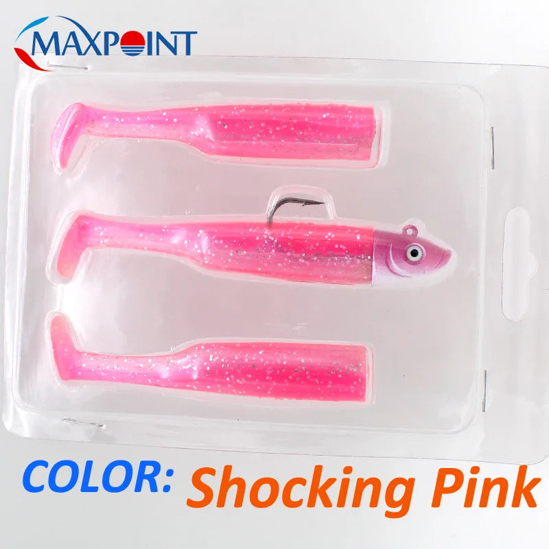 Max Point Paddle Tail Swimbait Jig Set – 11.5 cm Soft Bait Kit