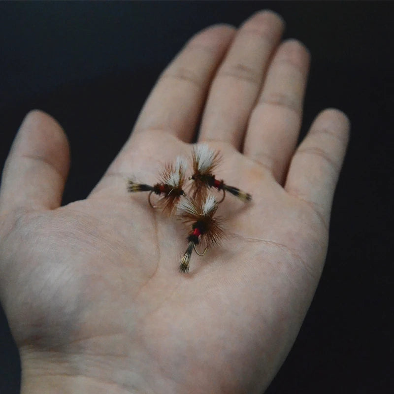 CONTEMPLATOR Grey Wulff Royal Dry Fly Set – Size 12 Fly Fishing Lures (5PCS)