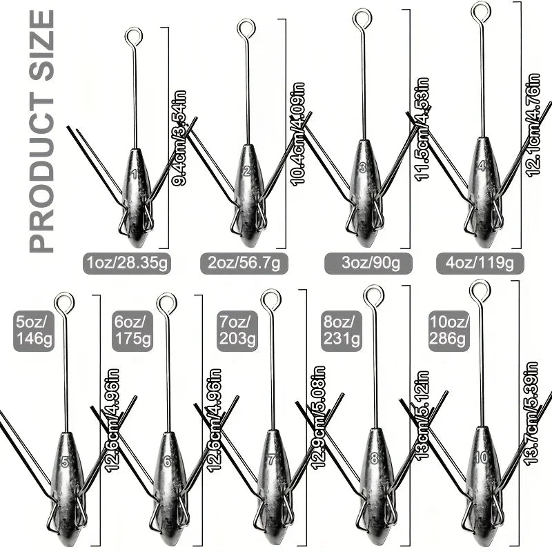 Reel Nauti Sputnik Long Tail Lead Sinker Surf Fishing Weights