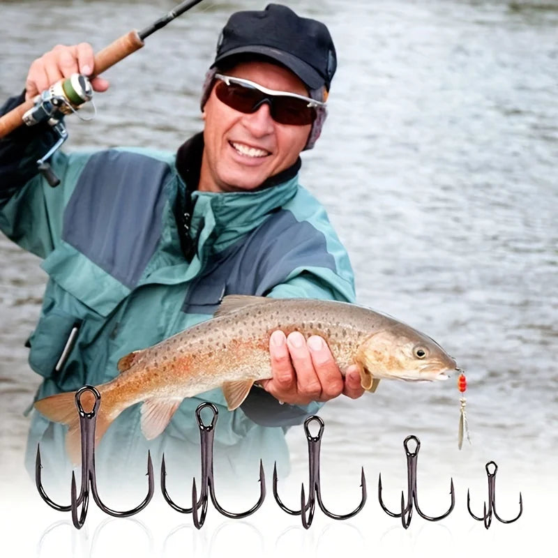 PRO BEROS High Carbon Steel Treble Hooks