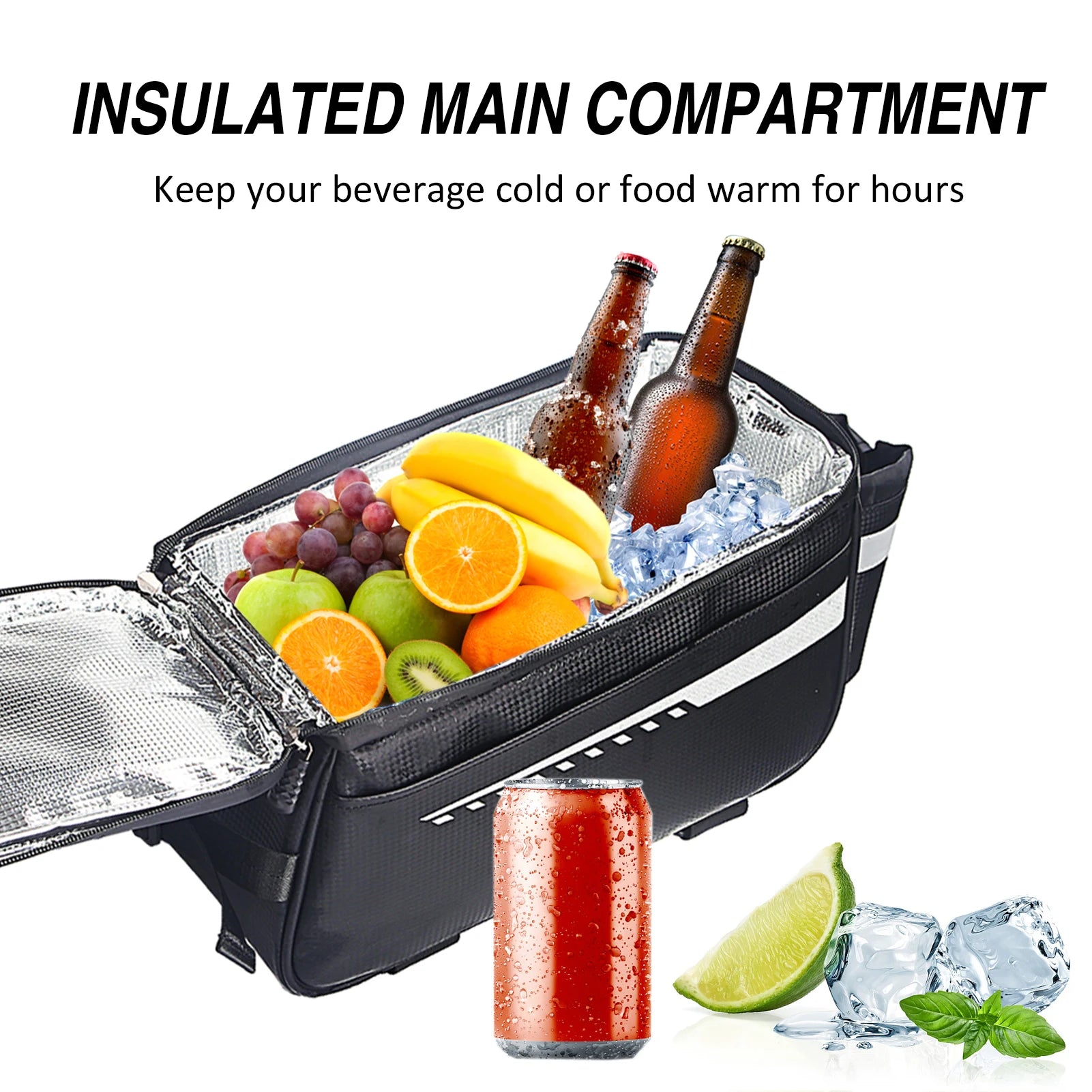 Waterproof Bike Trunk Cooler Bag – Rear Rack Storage Pannier for MTB