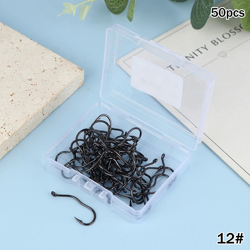 Reel Nauti Automatic Flip Crank Fishing Hooks – High Carbon Steel Hook Set (50PCS)