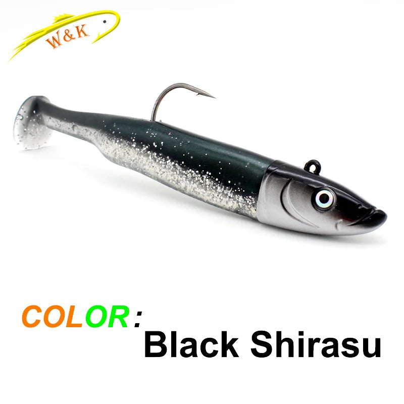 W&amp;K Paddle Tail Soft Lure Jig Kit – Multi-Size Fishing Set