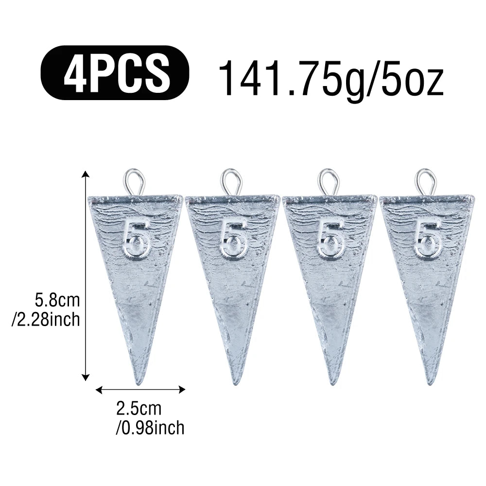 Akakuma Lead Fishing Sinkers – Reliable Casting &amp; Bottom Fishing Weights 1oz, 2oz, 3oz, 4oz, 5oz, 7oz