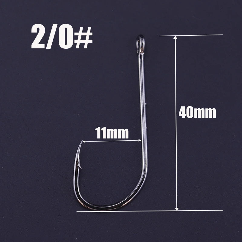 OKUQUBE Long Shank Barbed Fishing Hooks – Double Bait Keeper