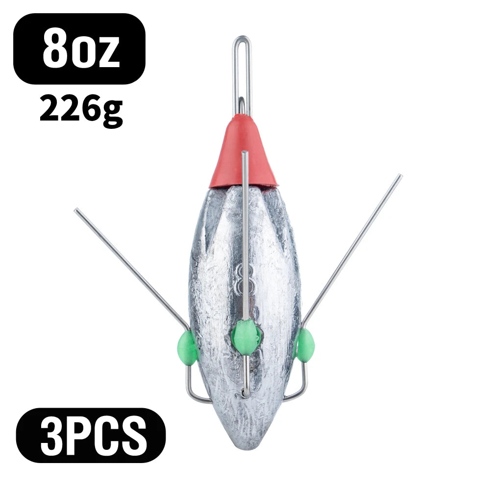 Akakuma Lead Fishing Sinkers – Surf &amp; Bottom Fishing Weights (3PCS)