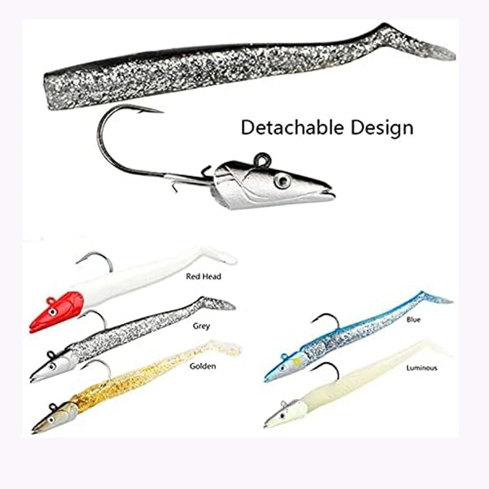 Creekmoon Luminous Jig Head Soft Lure Set – 5PCS