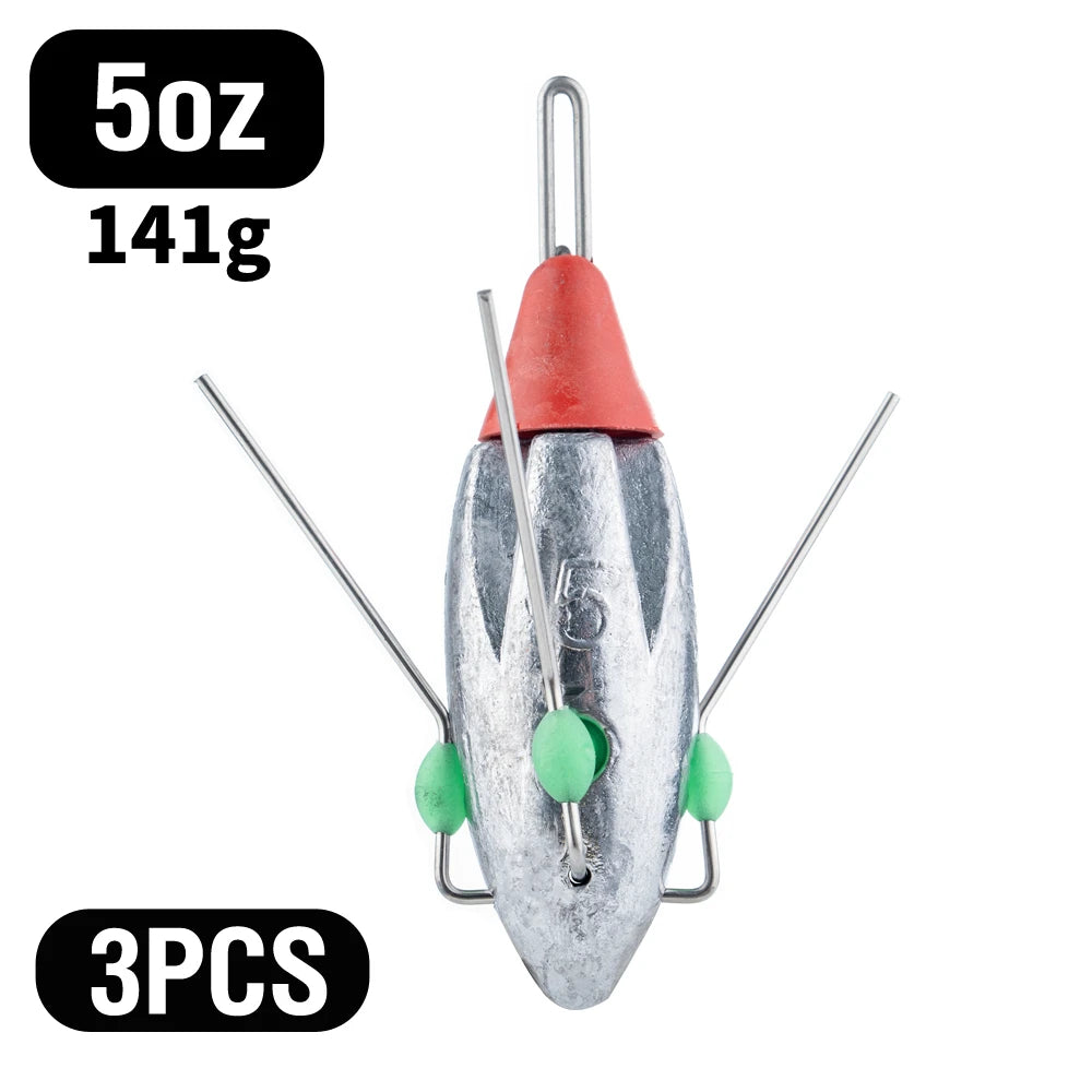 Akakuma Lead Fishing Sinkers – Surf &amp; Bottom Fishing Weights (3PCS)