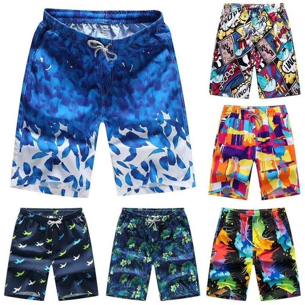 Men’s Printed Sports Shorts – Loose Fit Elastic Waist Casual Summer Shorts