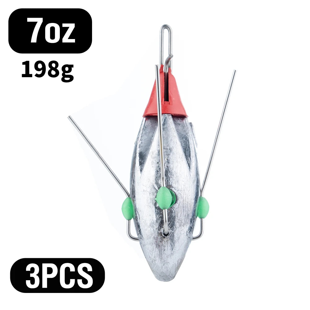 Akakuma Lead Fishing Sinkers – Surf &amp; Bottom Fishing Weights (3PCS)