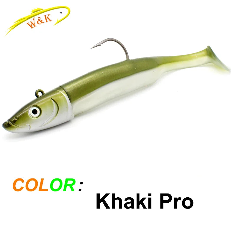 W&amp;K Paddle Tail Soft Lure Jig Kit – Multi-Size Fishing Set