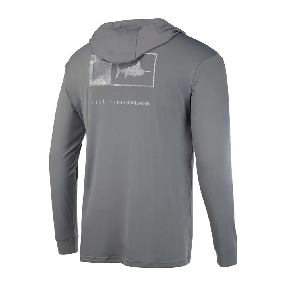 Reel Nauti High Men's Performance Long Sleeve Hooded Shirt