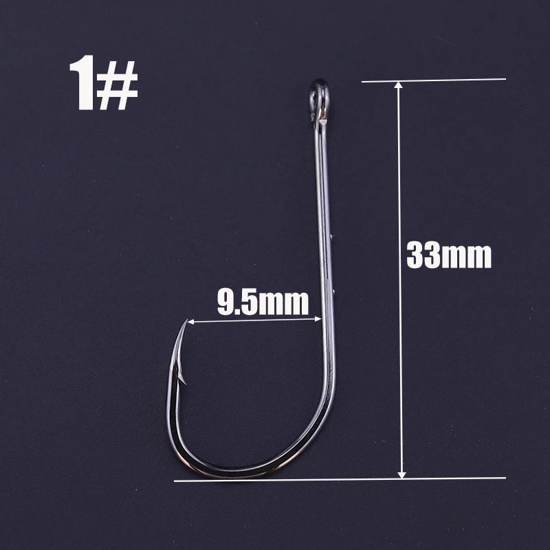 OKUQUBE Long Shank Barbed Fishing Hooks – Double Bait Keeper