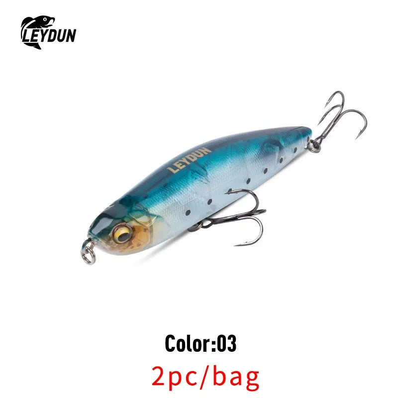 LEYDUN Z-Claw Floating Pencil Topwater Lure – 2PCS Set