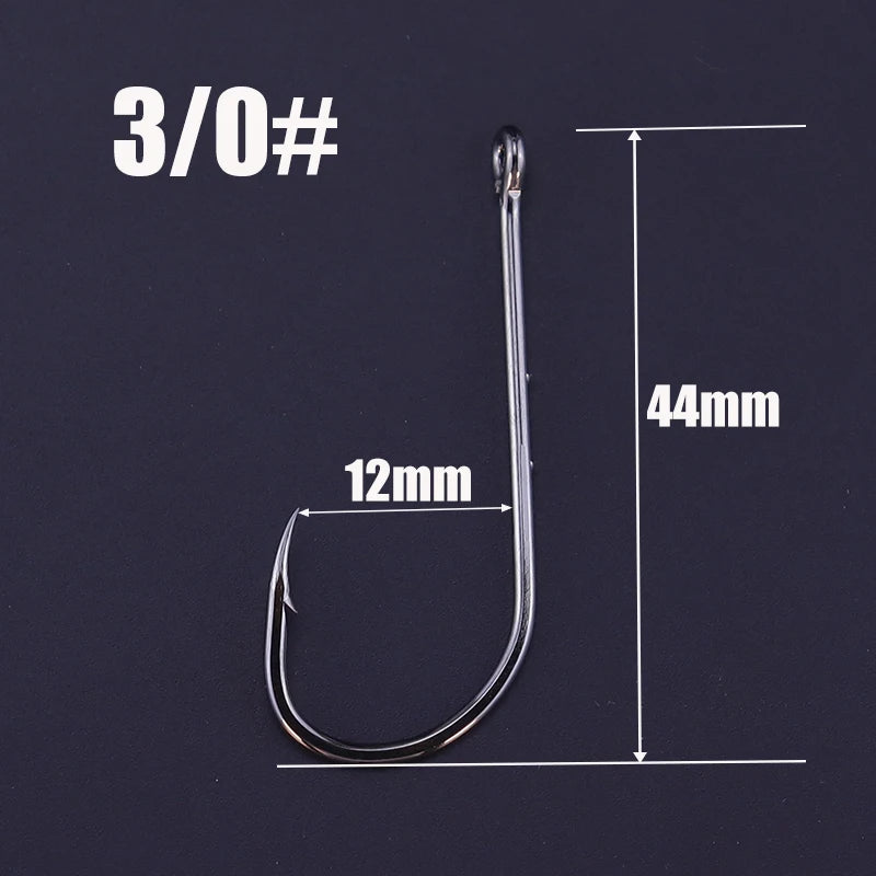 OKUQUBE Long Shank Barbed Fishing Hooks – Double Bait Keeper