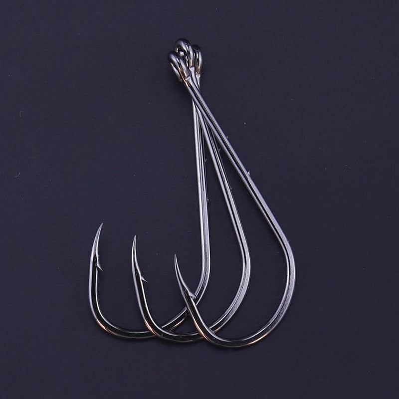 OKUQUBE Long Shank Barbed Fishing Hooks – Double Bait Keeper