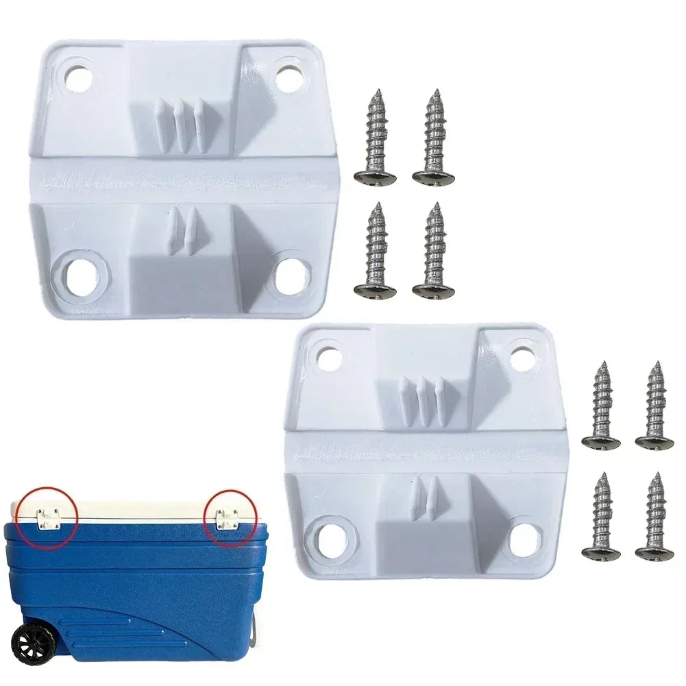 Reel Nauti Cooler Hinges Replacement Kit – Fits Coleman Coolers (2 Hinges + Screws)